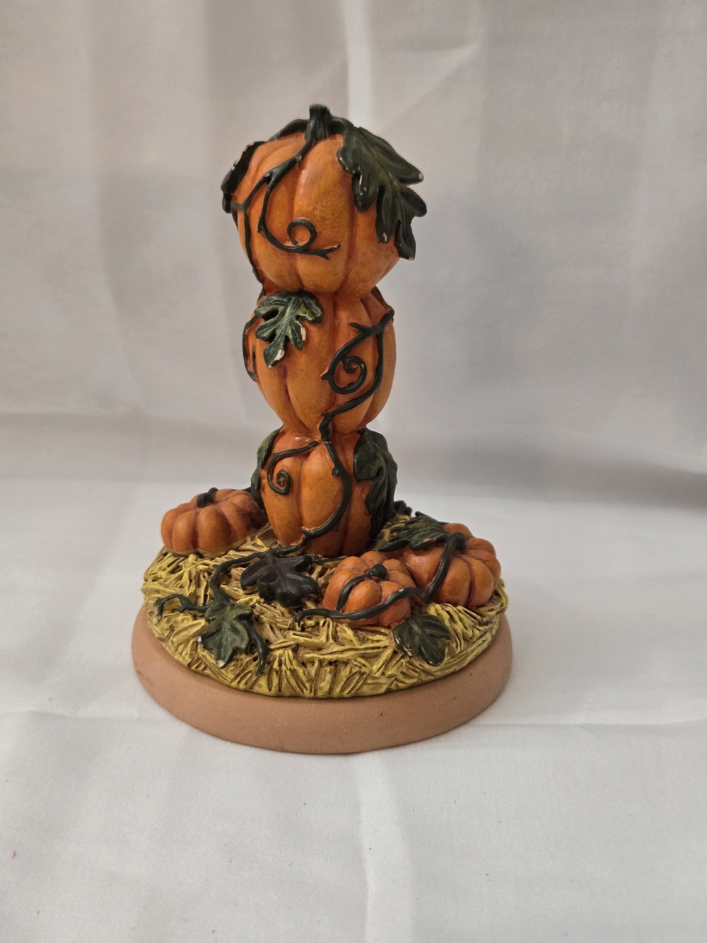 Autumn Pumpkin Stack Resin Table Accent - Orange